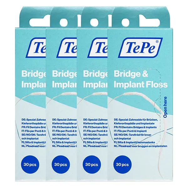 Kit de fio dental para implantes, 4 caixas