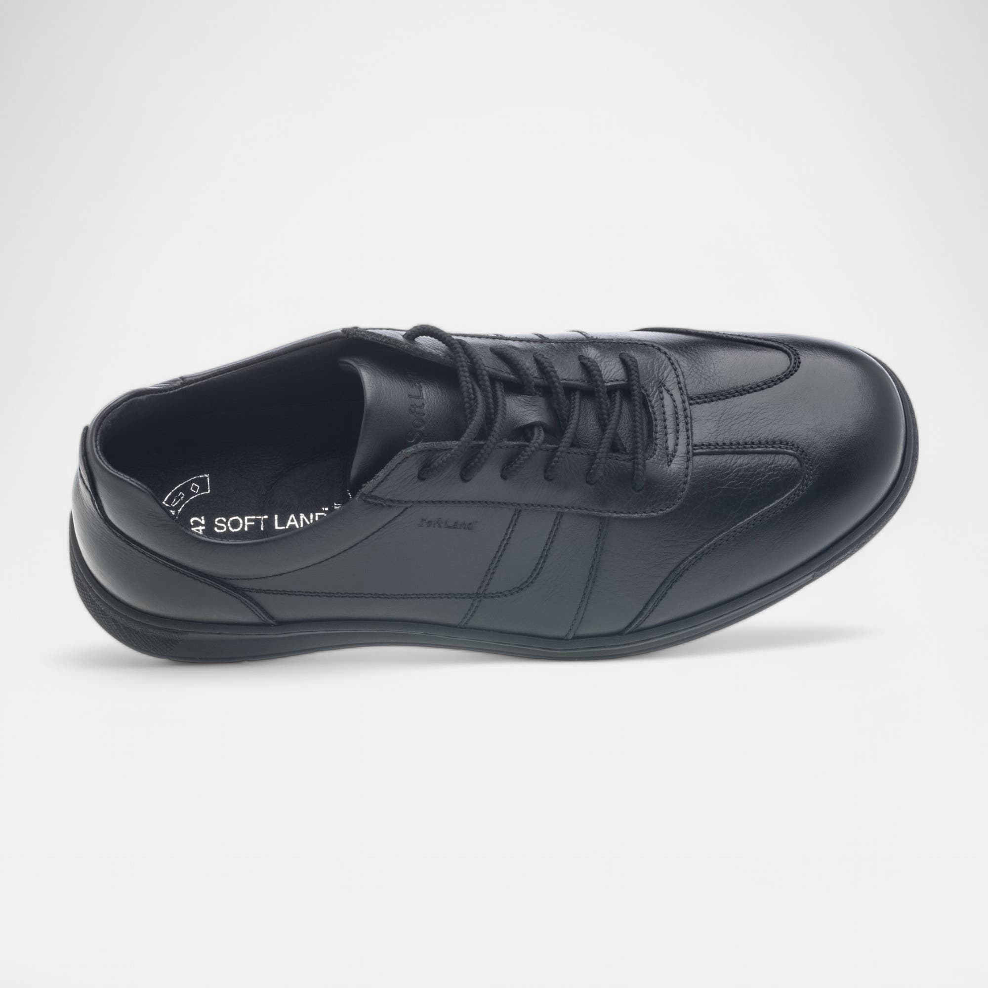 Baskets basses Homme en cuir noir