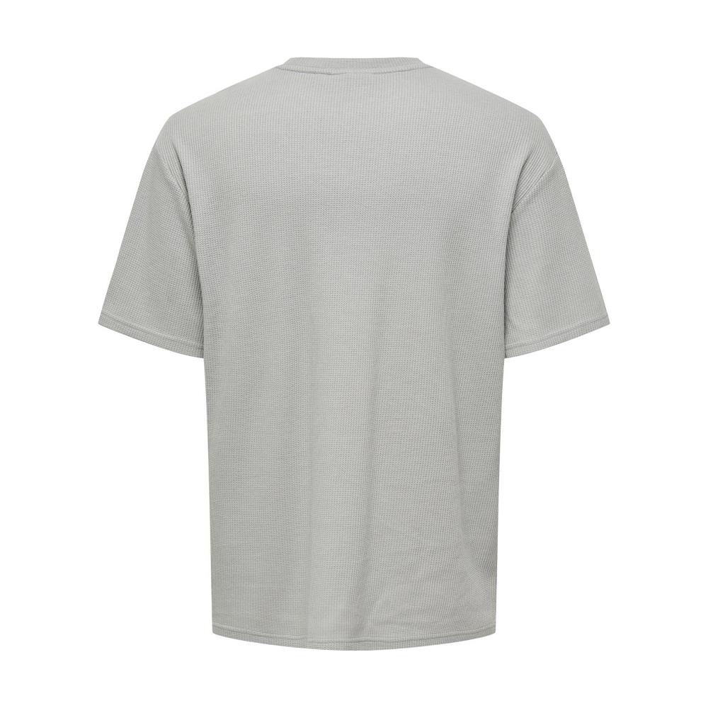 Only & Sons T-shirt Gris Homme Only & Sons Waffle