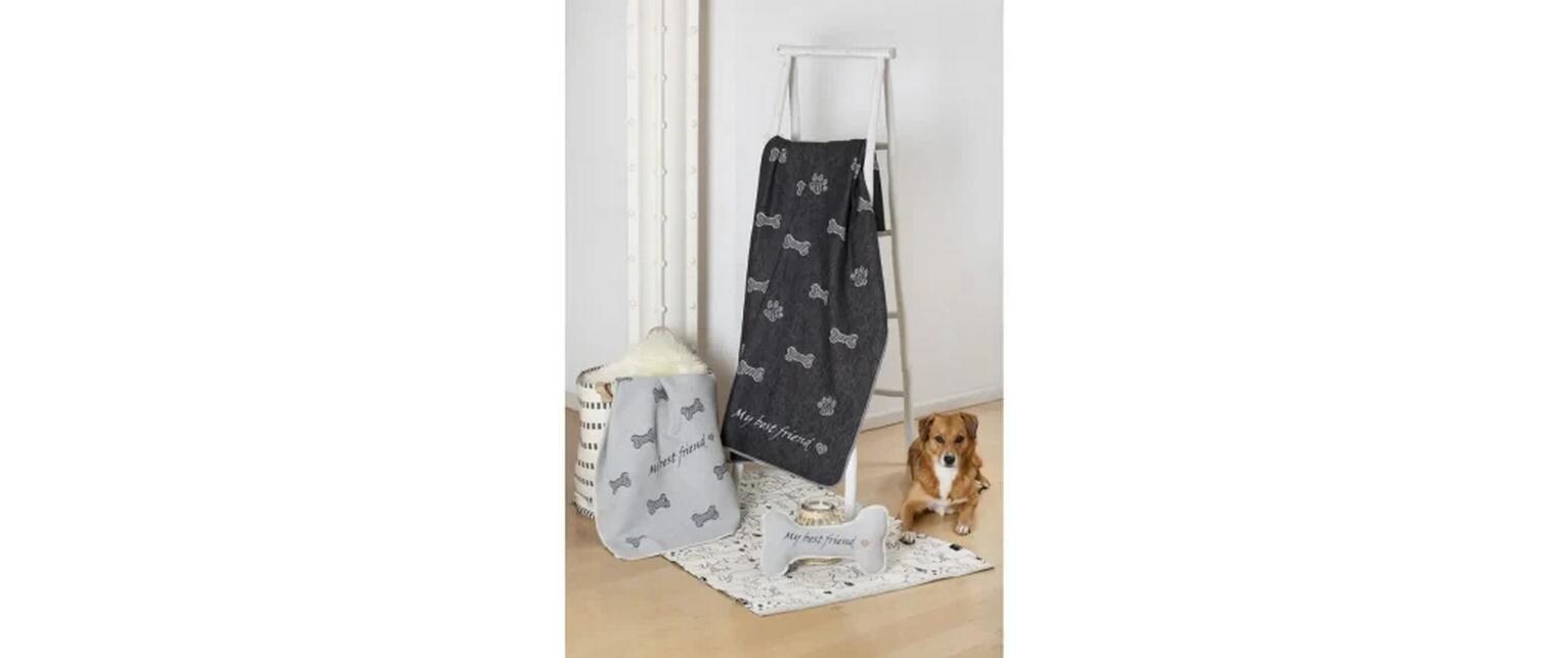 Hunde-Decke Knochen Allover, 70 x 90 cmHaustierdecke