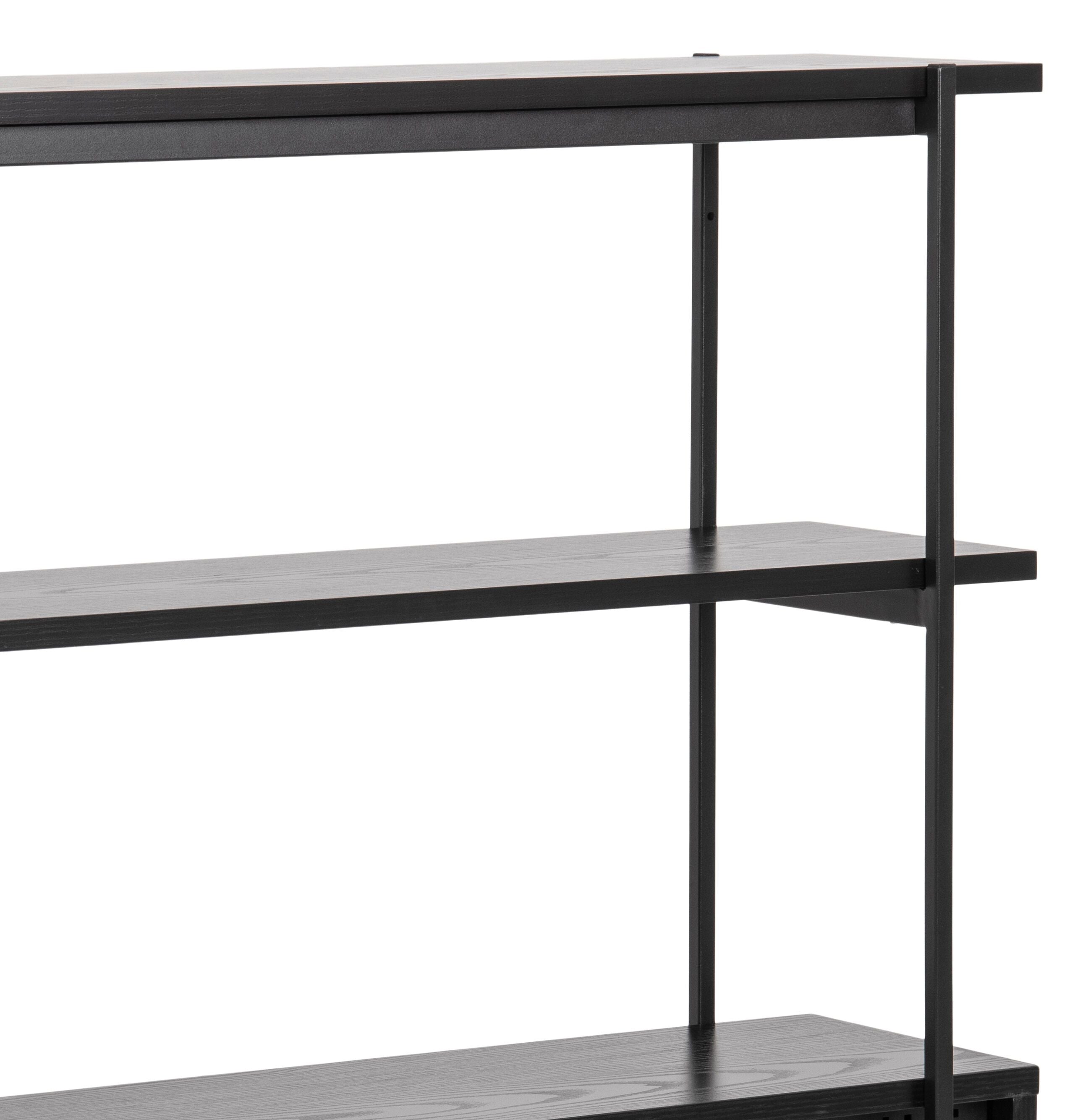 KYSON Regal - Schwarz / B: 94.0 cm x T: 27.0 cm x H: 113.8 cm