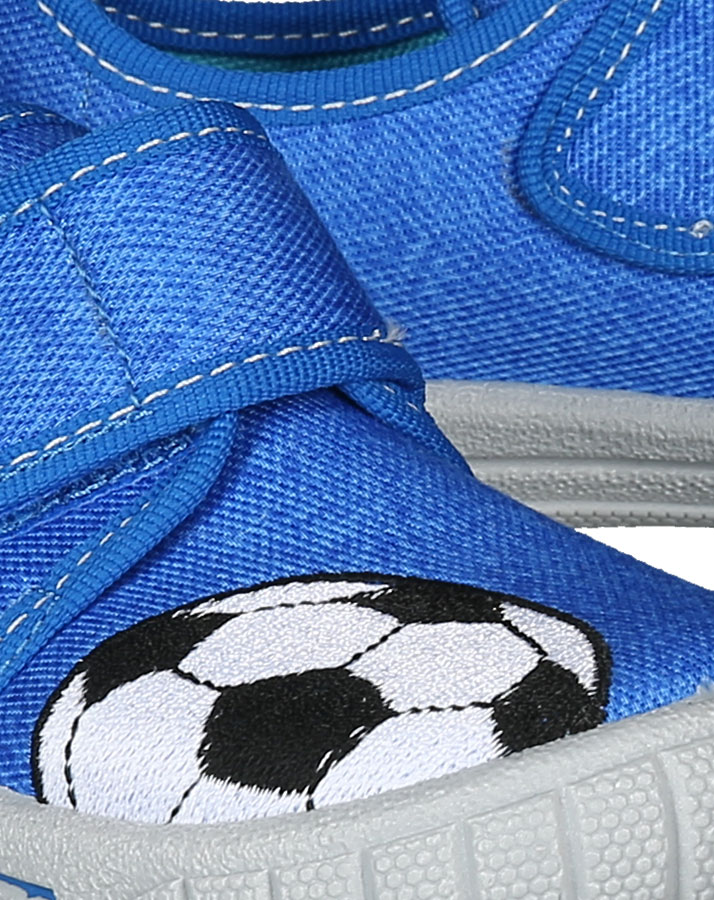Klett-Hausschuhe BILL FUßBALL in blau