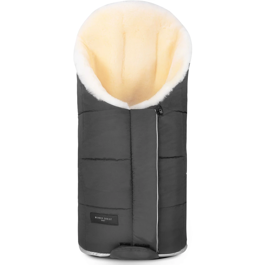 Werner Christ Baby Lammfellfußsack TULA VARIO stone