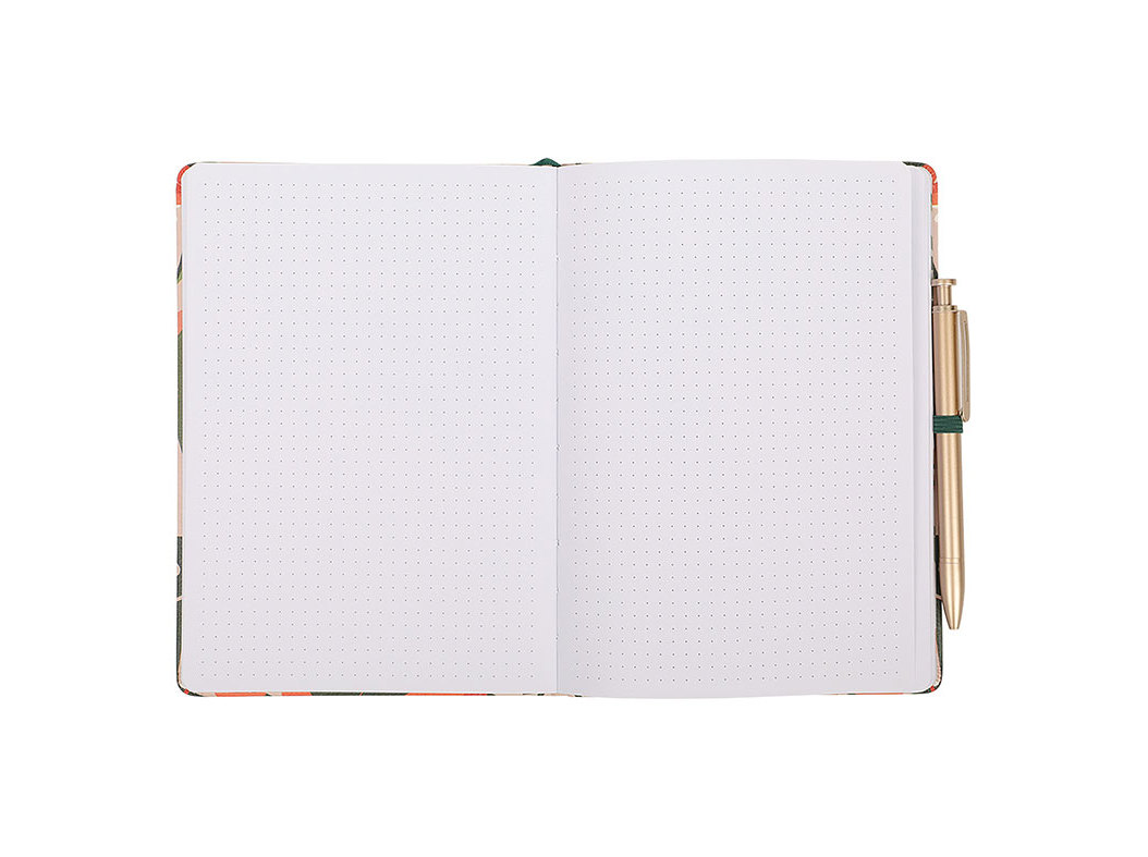 CADERNO A5 AUCHAN COM ELÁSTICO E CANETA