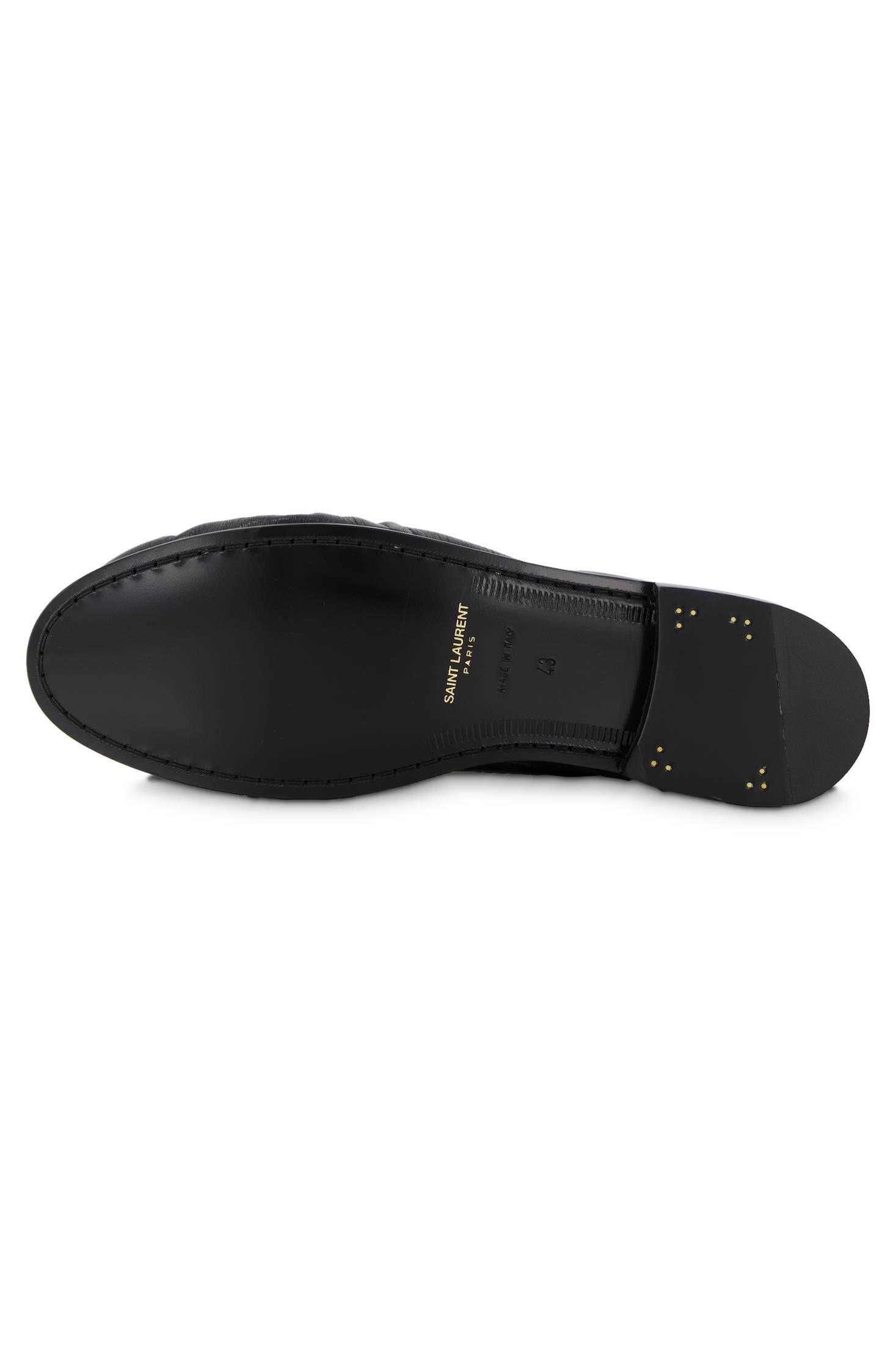 Saint Laurent| Herren Schuhe LE LOAFER aus glänzendem Leder in Knitteroptik