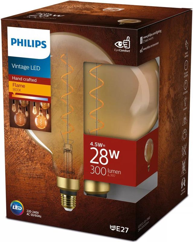 Philips LED classic Vintage - XL-Globe - E27 - 5 W - Warmwit