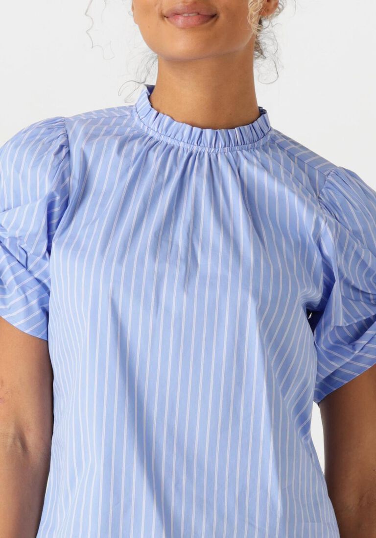 lichtblauwe co'couture blouses diviacc puff ss blouse