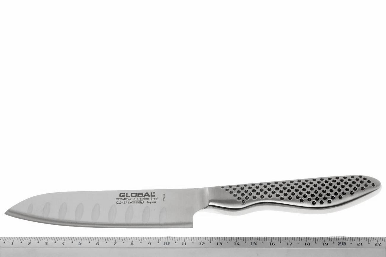 Global GS57 santoku mes met kuiltjes 12 cm
