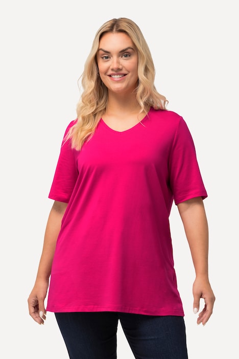 T-Shirt, A-Linie, V-Ausschnitt, Halbarm