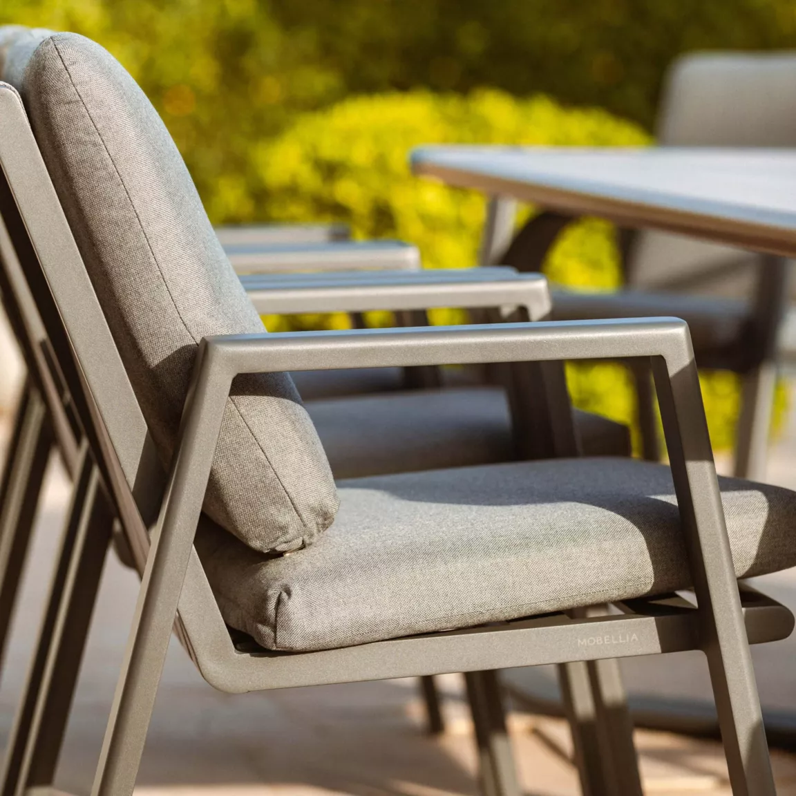 Fauteuil de jardin aluminium Long Beach Gris anthracite