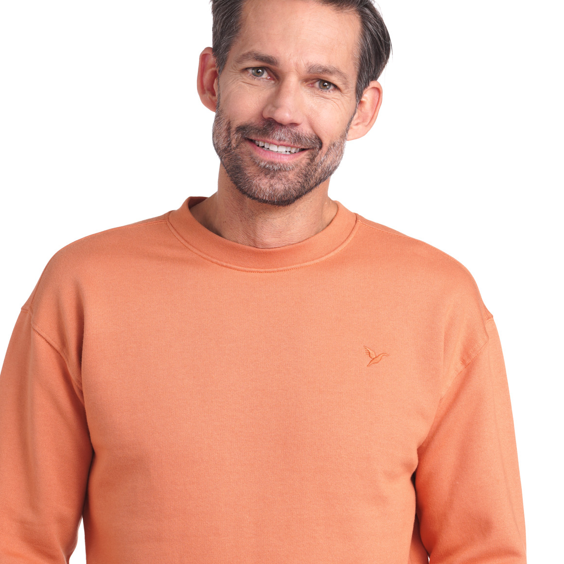 Jonas Nielsen Herren Sweatshirt mit Rundhalsausschnitt orange