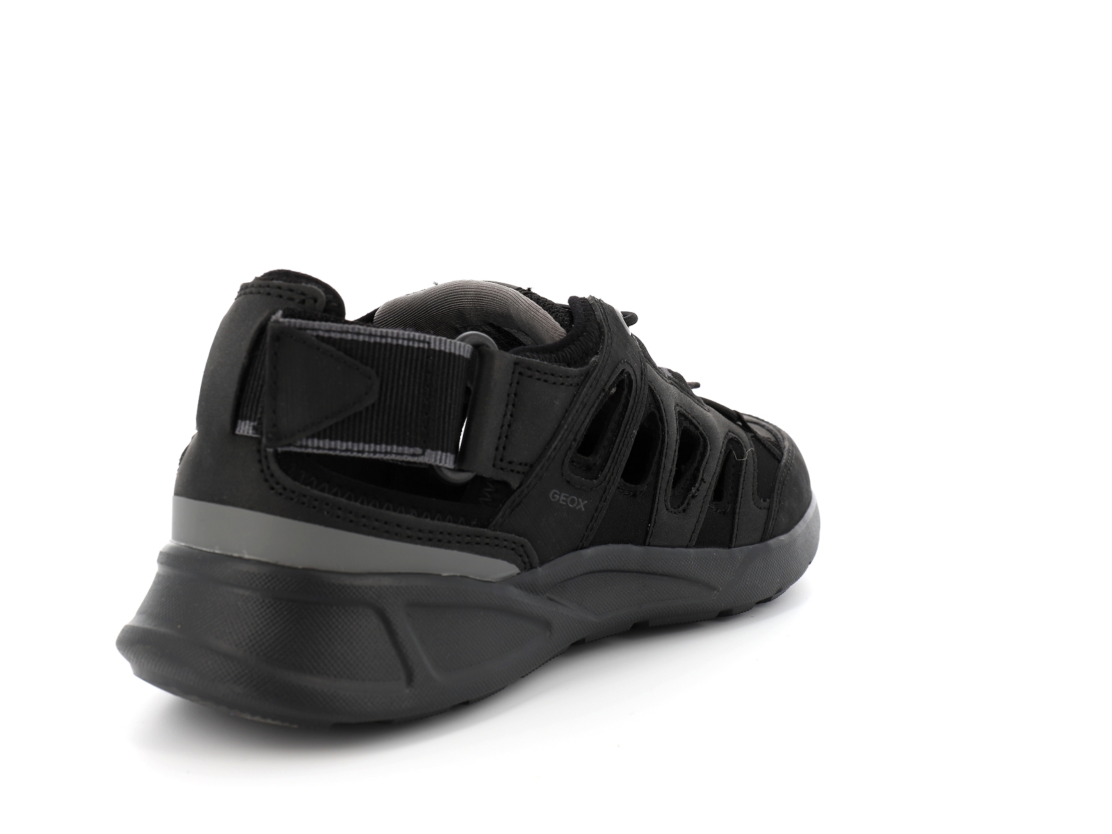 Geox-U SANZIO U45G7D Matières combinées Noir Gris