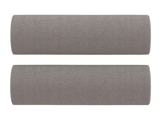 Ensemble de canapés 2 pièces avec coussins taupe tissu