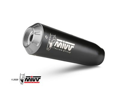 Silencieux Mivv X-M1 inox brossé noir/casquette inox