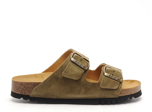 Scholl mules et sabots plats femme josephine 30050 kaki