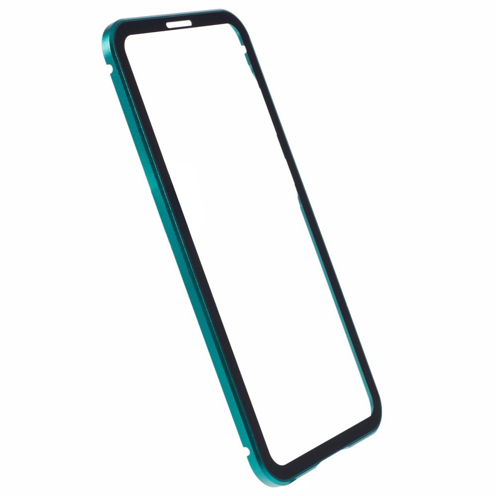 Samsung Galaxy A55 Magnetische Alu Schutzhülle mit Panzer Glas Backcover   Displayschutz (Magnet-Technologie) - Grün