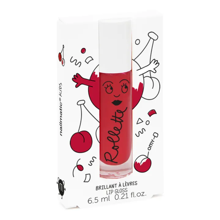 Nailmatic Kids Rollette brillant à lèvres cerise - 6,5 ml | Rouge cerise