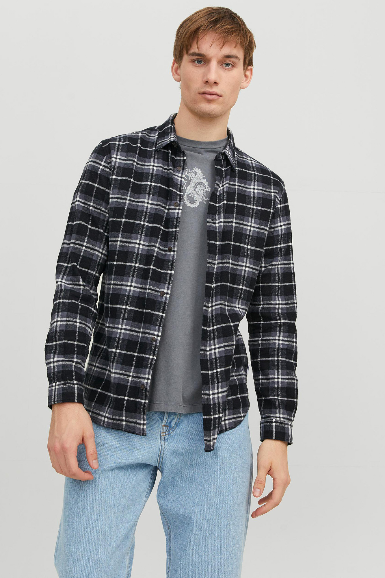 Camisa xadrez de sarja