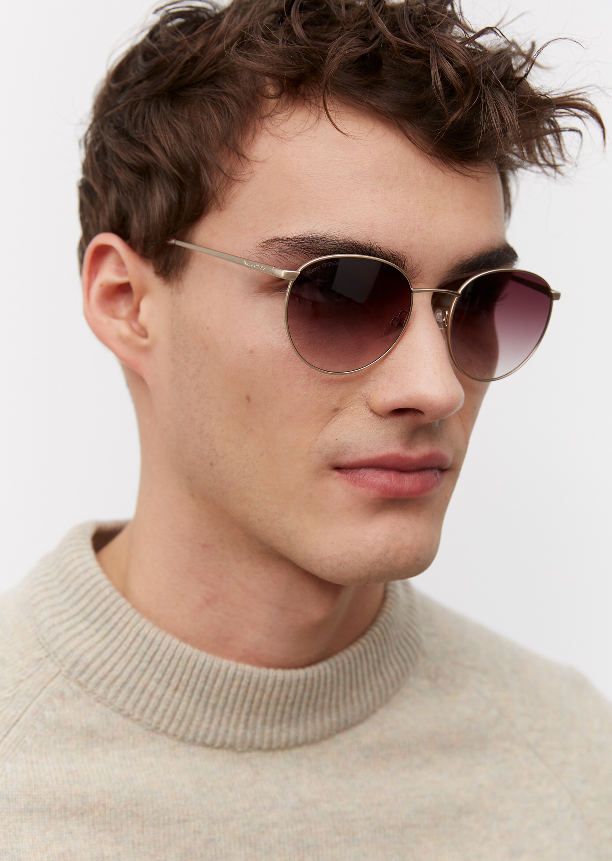 Unisex-Sonnenbrille mit Metallrahmen