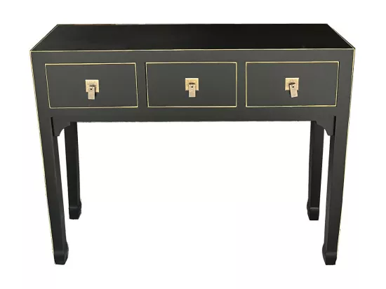 Récepteur en bois avec 3 tiroirs 95x26x78