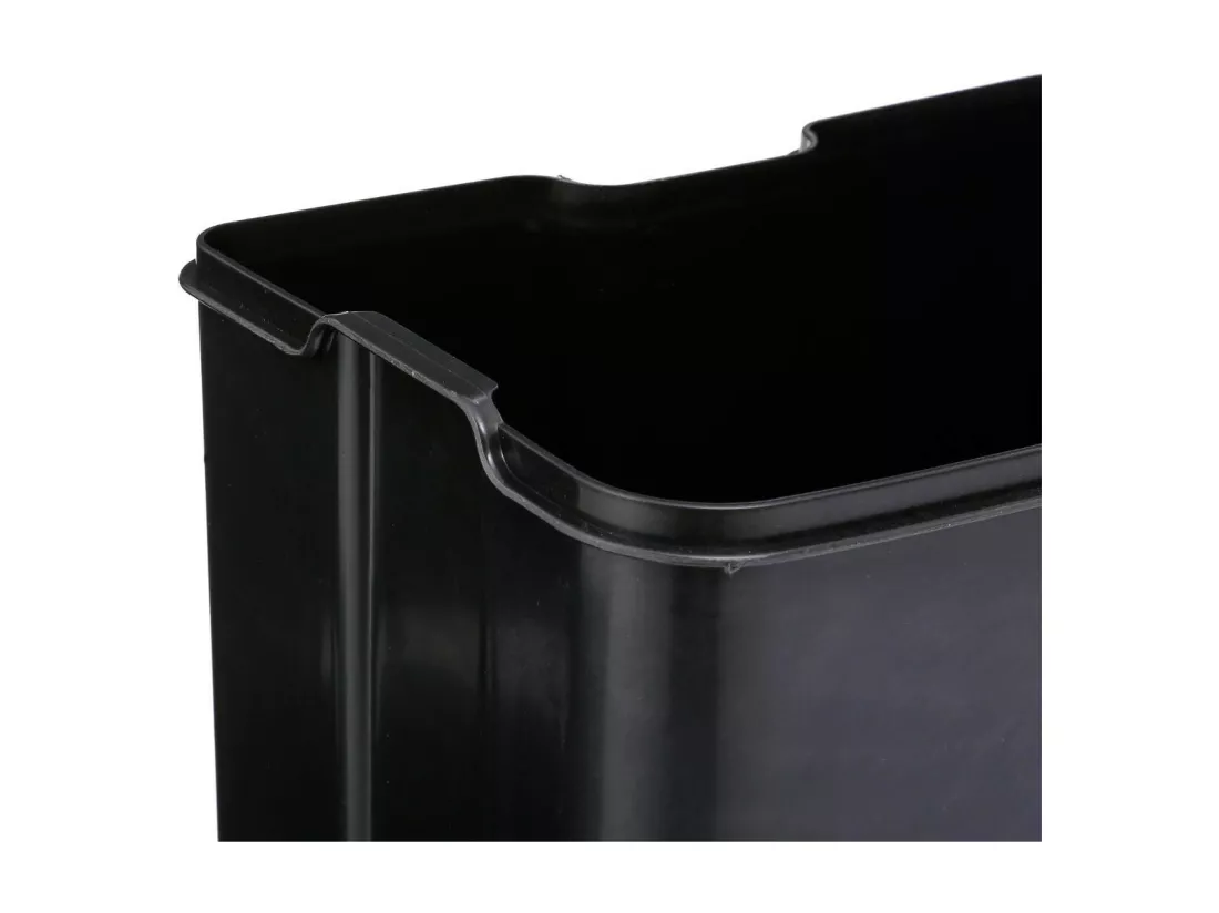Poubelle 30 Litres en Métal Noir ouverture à pédale