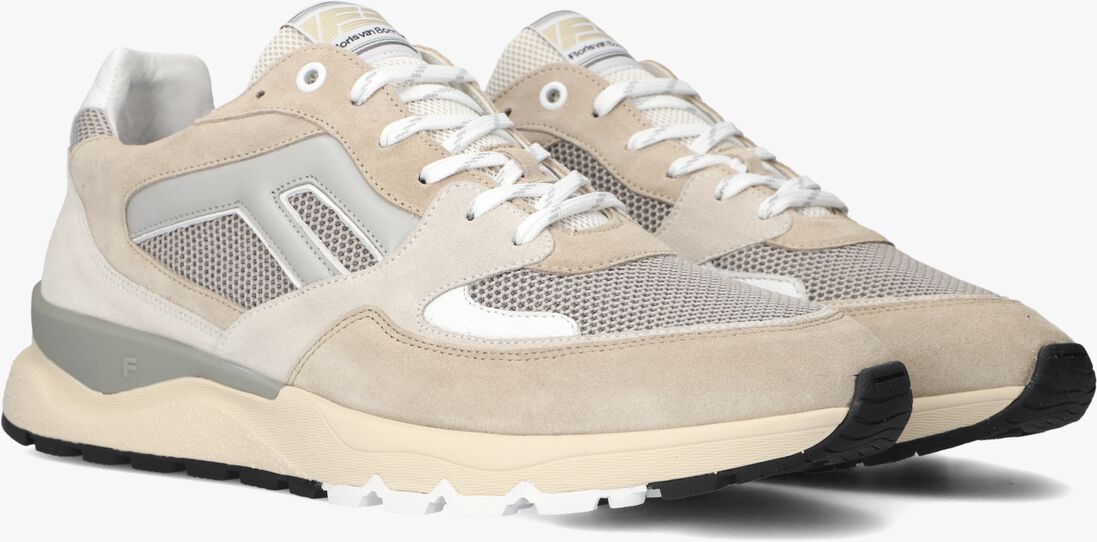 beige floris van bommel lage sneakers sfm-10154 de treener