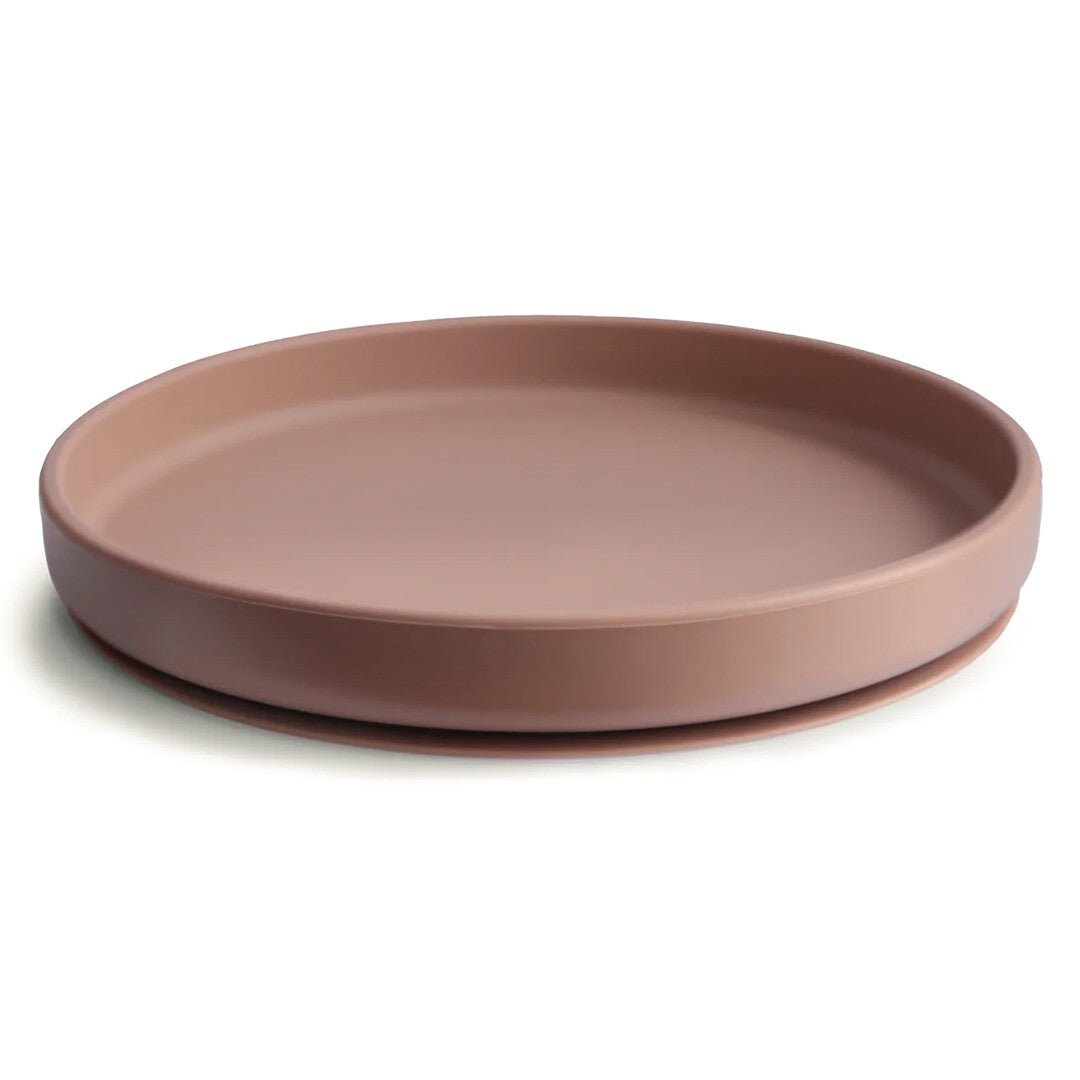 Mushie siliconen bord met zuignap - cloudy mauve