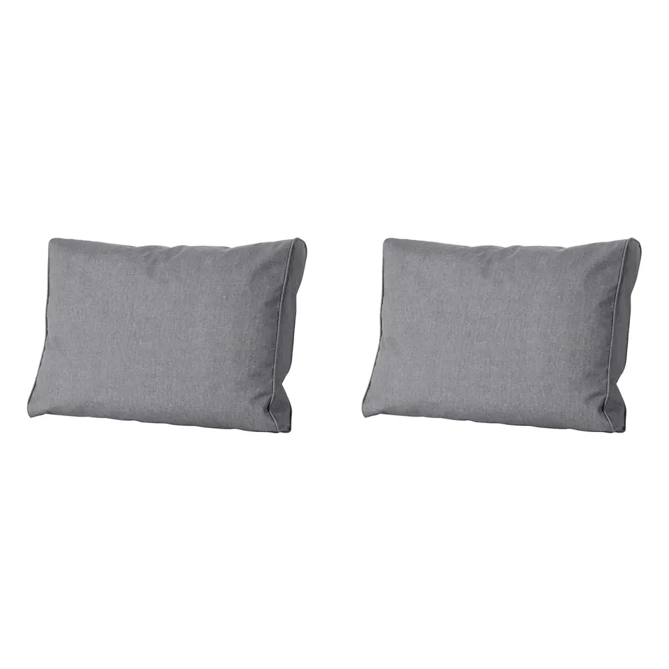 Madison - Lounge Rugkussen Oxford grey - Ca. 40x60 cm - Set van 2