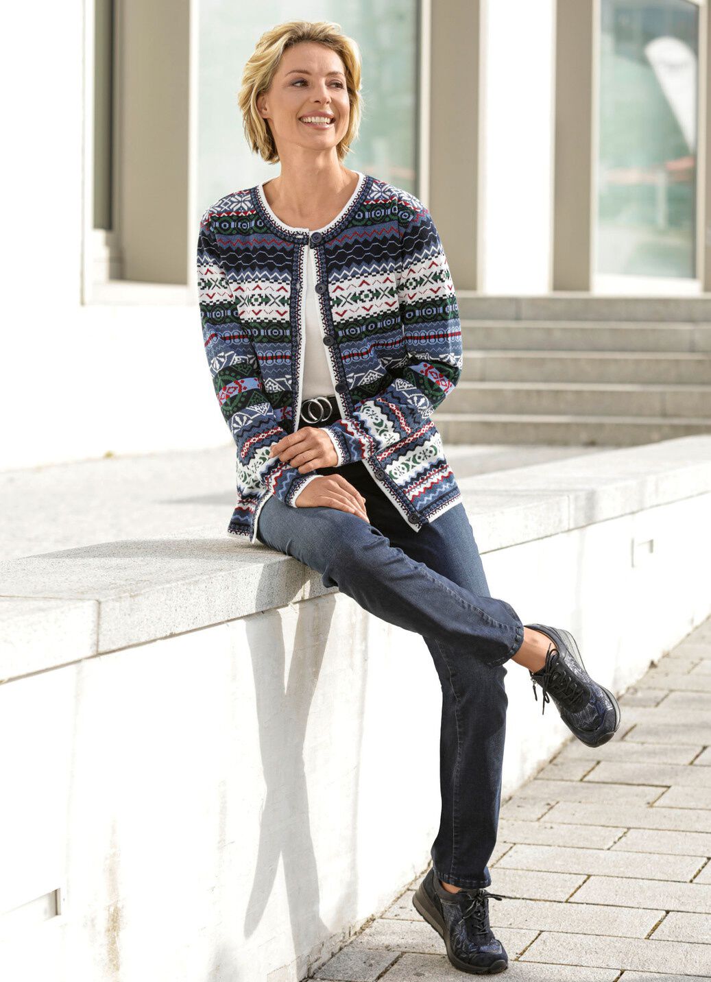 Strickjacke mit Schurwolle