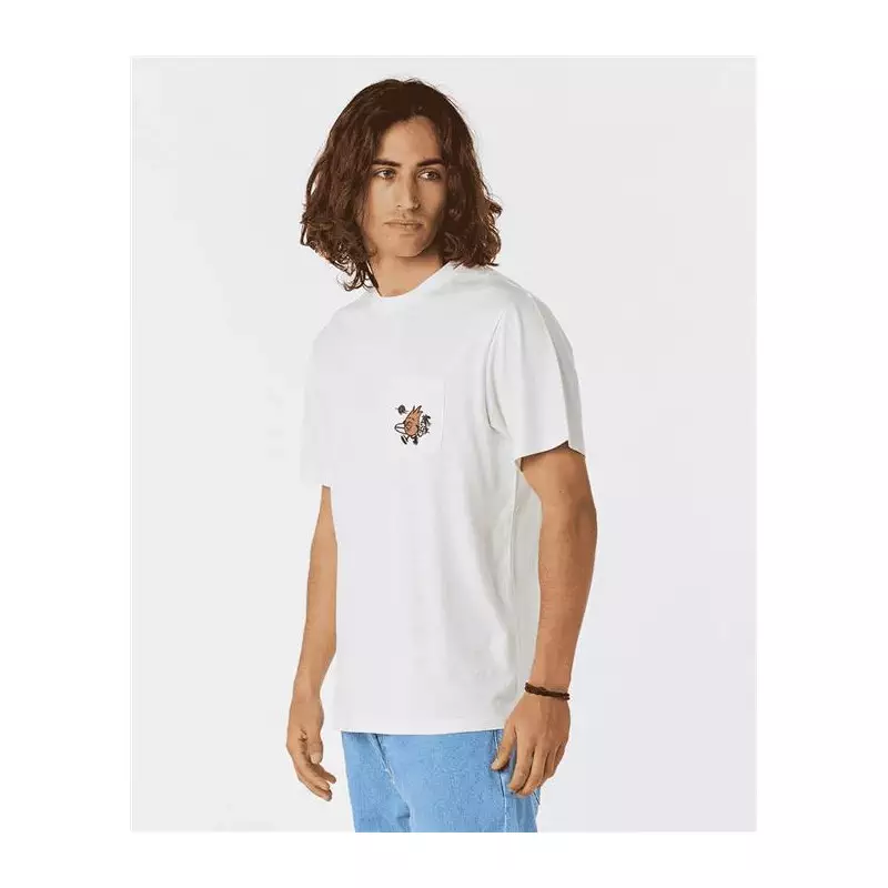 Teeshirt RIPCURL Shaper Embroidery Ss Tee Bone M