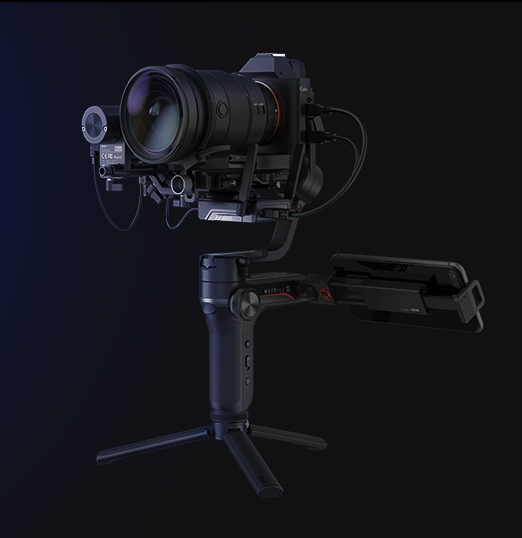 WEEBILL-S Alu Gimbal 3-Achsen Stabilisator Stativ Halterung für DSLR Kamera / Smartphone - Schwarz