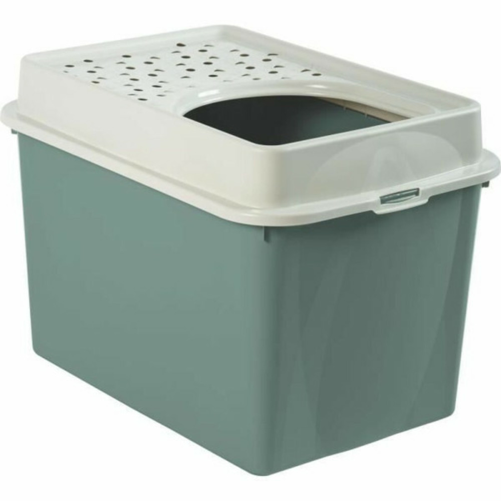 Bac à litière pour chats berty blanc/vert