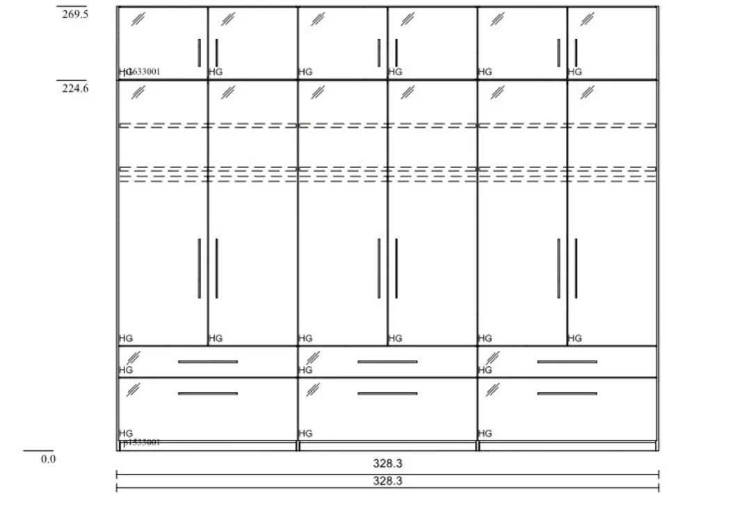 Kleiderschrank Basic 328 x 225 cm