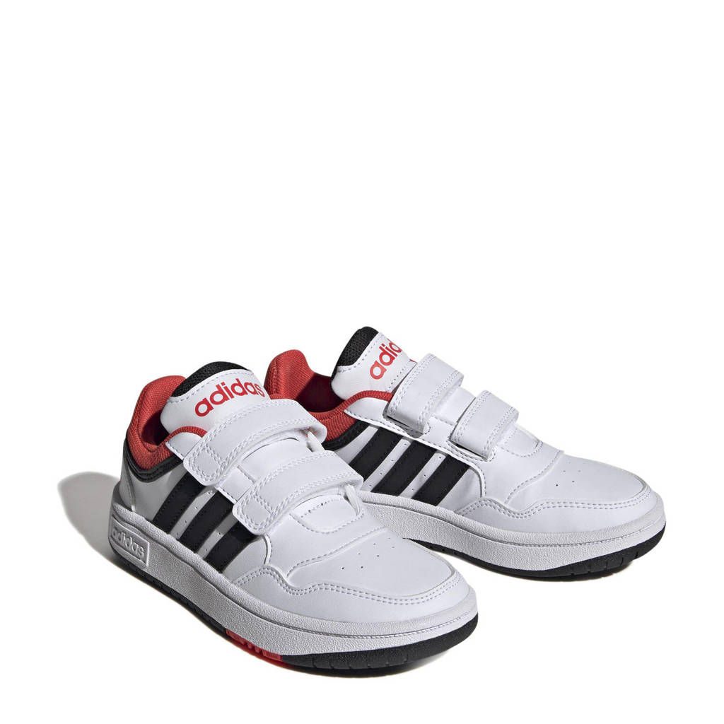 adidas Hoops 3.0 sneakers wit/zwart/rood