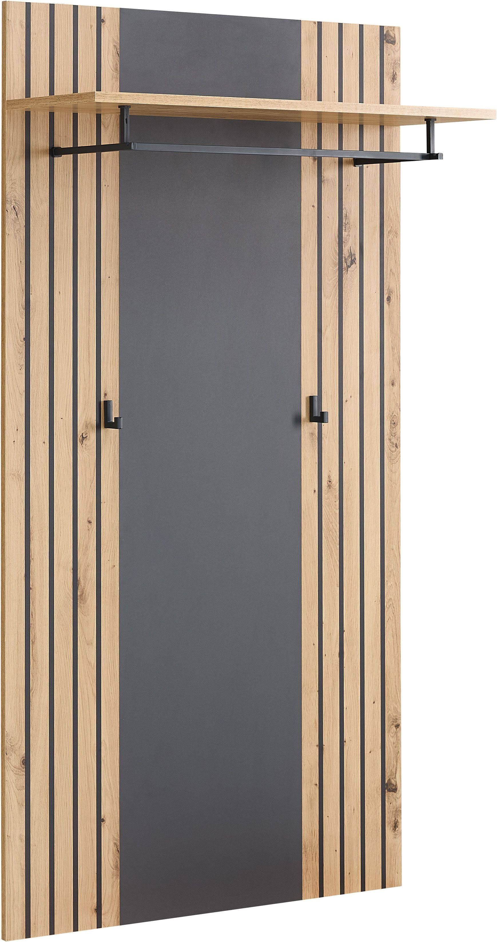 HBZ Garderobenpaneel Lagos in Anthrazit BxHxT 80x150x28 cm