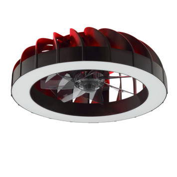 Brilliant plafondventilator Fanora met lamp en RGB functie 30W zwart