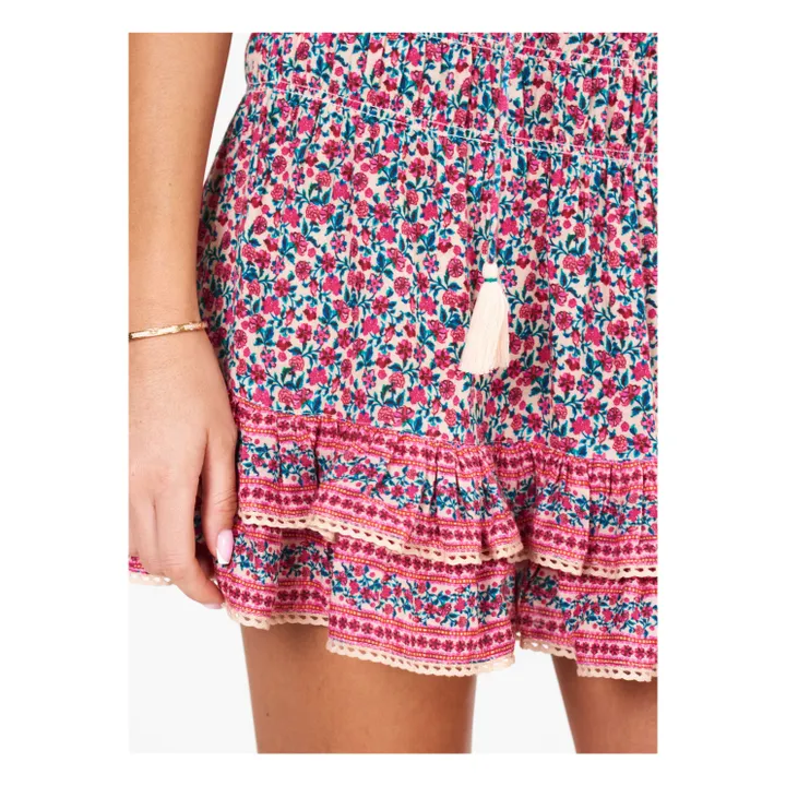M.A.B.E. Robe Imprimée Volants | Rose