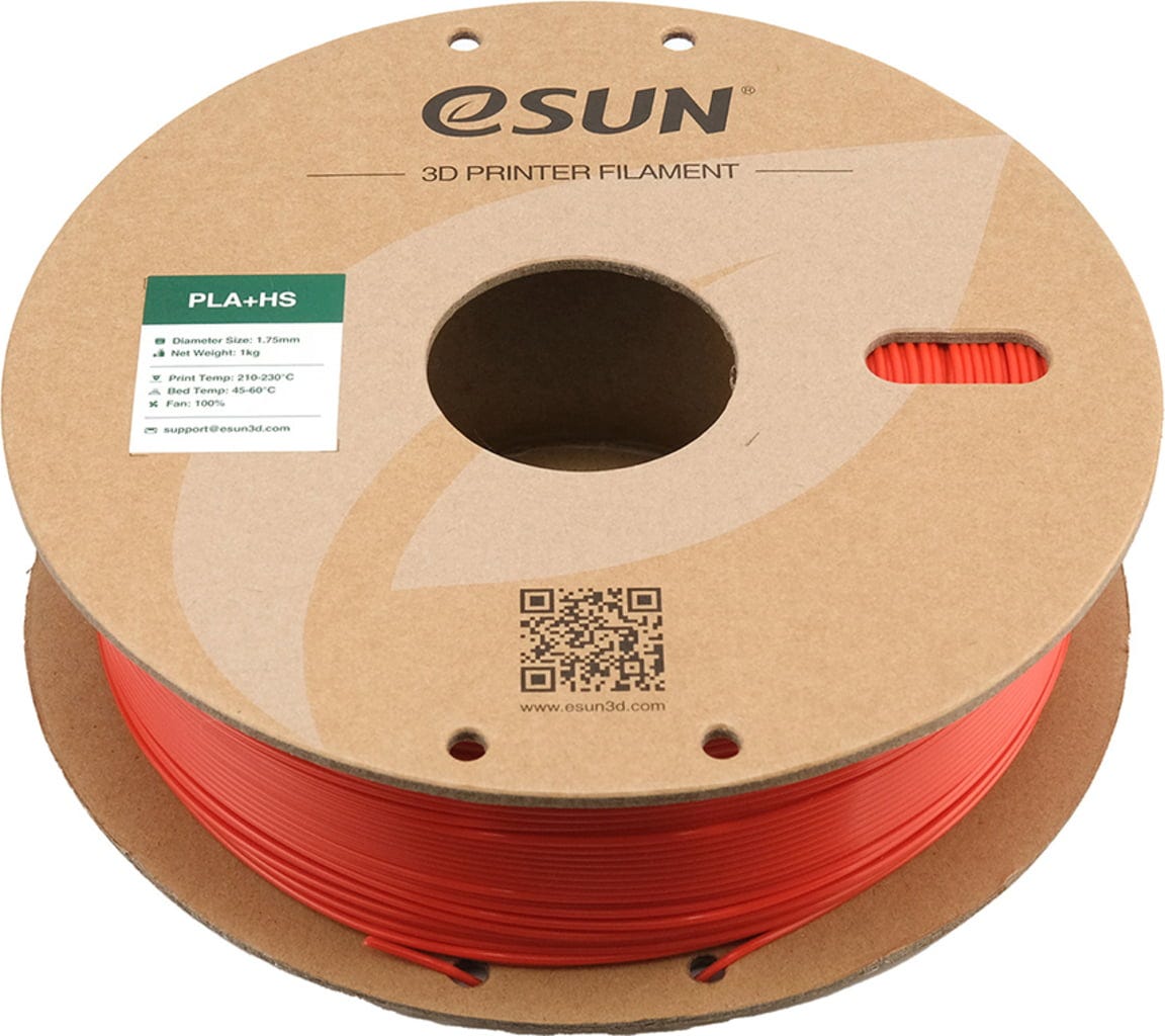 eSUN  PLA+HS Red, 1,75 mm / 1000 g    PLA-Filament für den Hochgeschwindigkeitsdruck