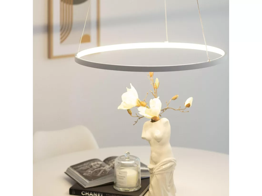 Suspension LED 20W Métal CCT Sélectionnable Ivalo Blanc