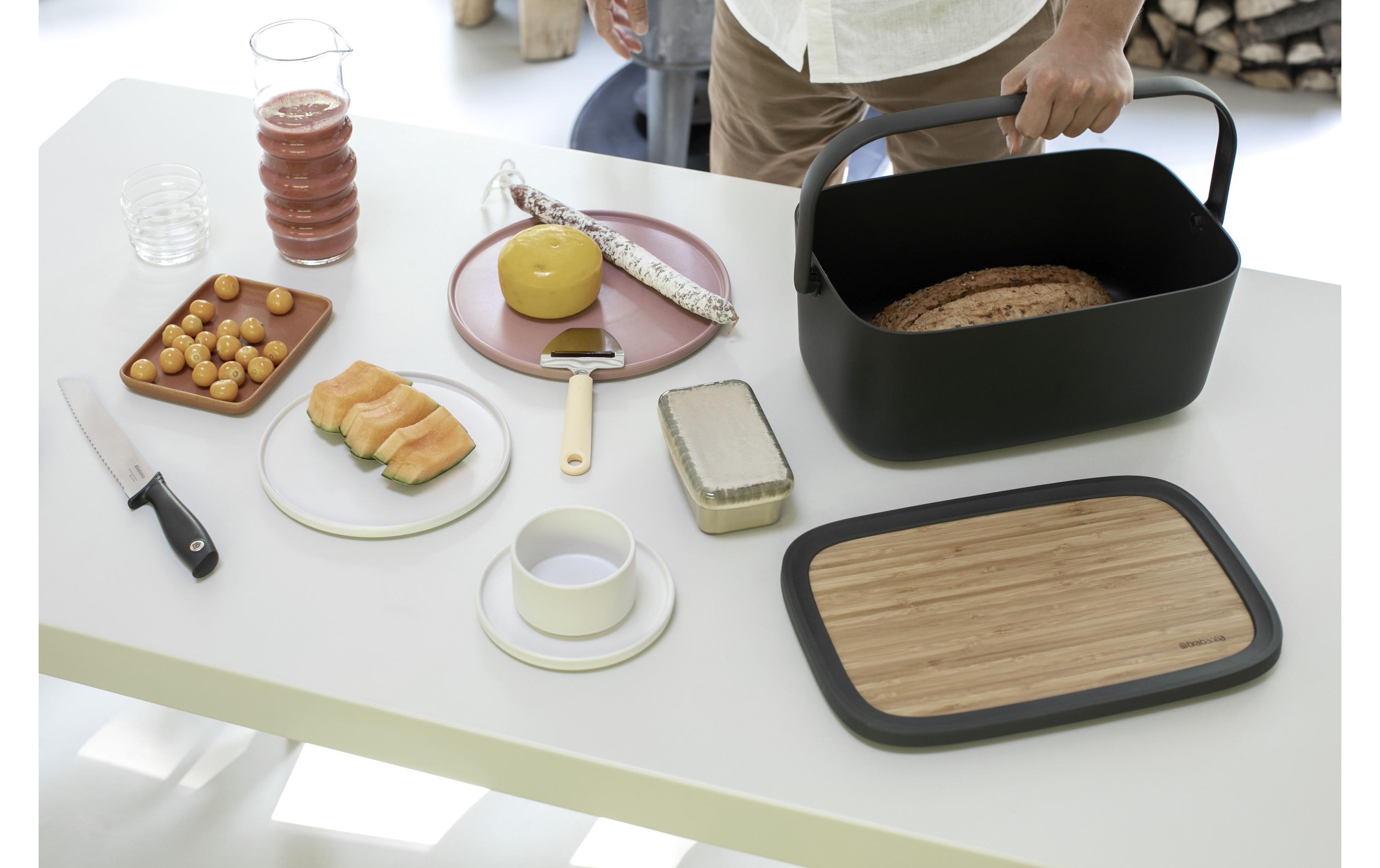 Brotkasten Nic DunkelgrauBrotkasten mit Schneidbrett