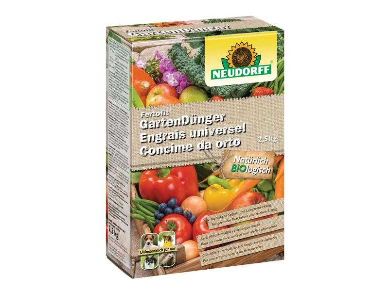 Neudorff Dünger Fertofit, 2.5 kg Organischer NPK-Dünger 7-3-6 aus natürlichen Rohstoffen für den ganzen Garten