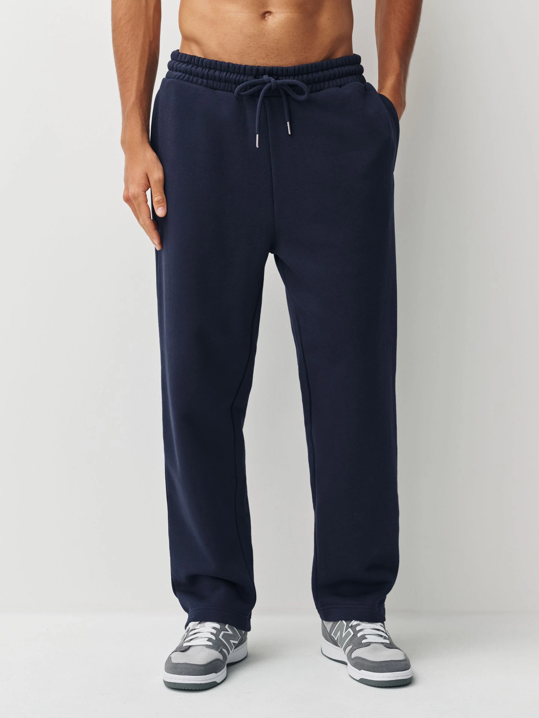 Grijs gemêleerd/marineblauw - Straight Fit Cotton Rich Jersey Joggers 2 Pack