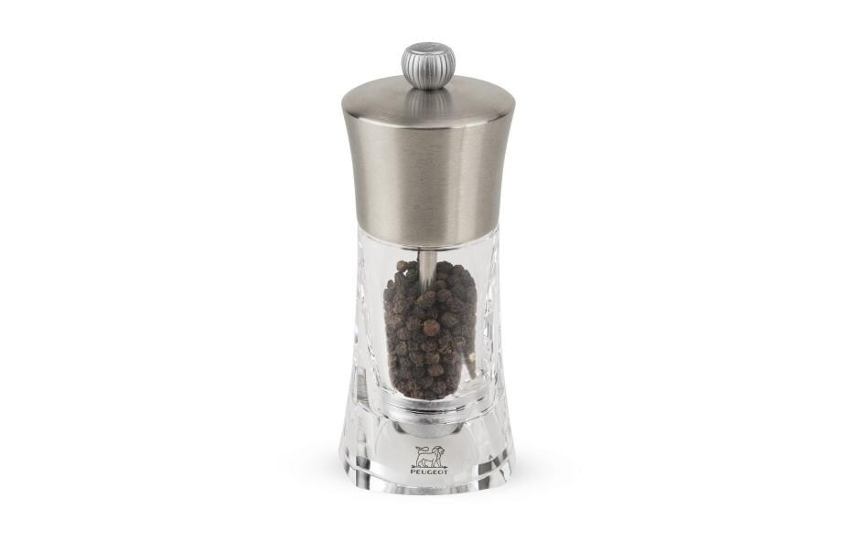 Pfeffermühle Quessant 14 cm, TransparentGewürzmühle für Pfeffer