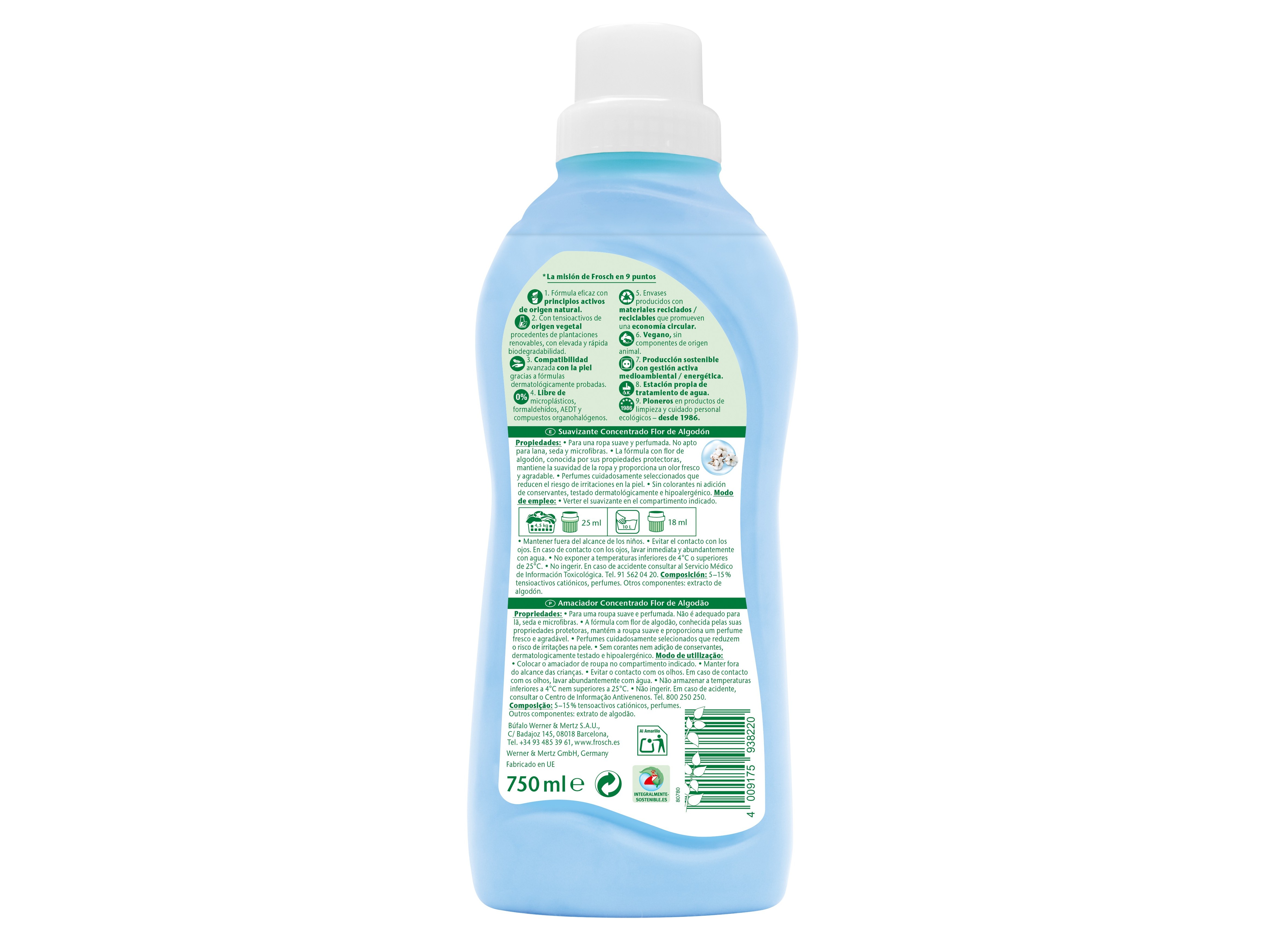 AMACIADOR CONCENTRADO ECOLÓGICO ALGODÃO FROSCH 30 DOSES