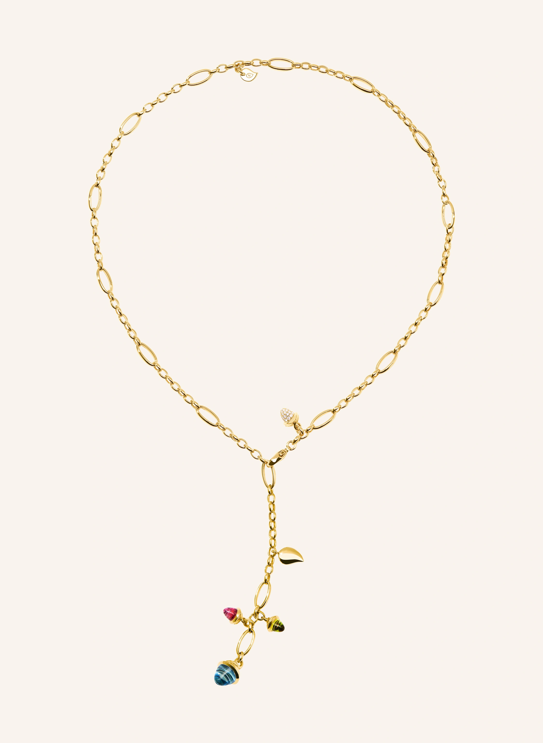 TAMARA COMOLLI Halskette NECKLACE MIKADO DELICATE 51 CM 'CANDY' WITH DIAMOND PAVÉ Candy mit Diamant Pavé