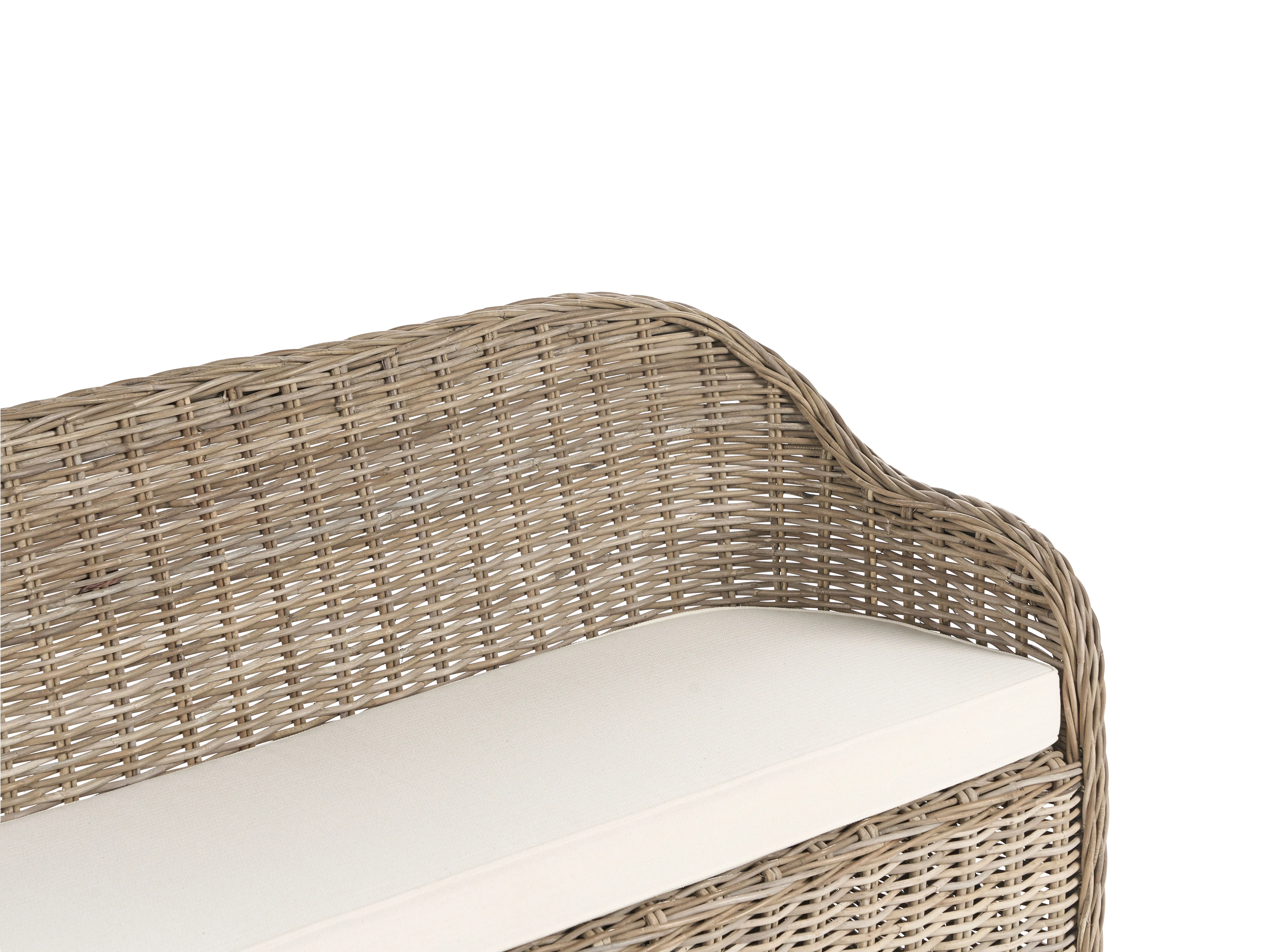 Tuinbank met zitkussen SUSUA 189 cm Rotan Natuurlijk