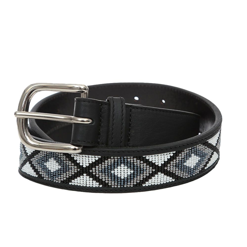 Pénélope PEARL - Ceinture Femme noir/blanc