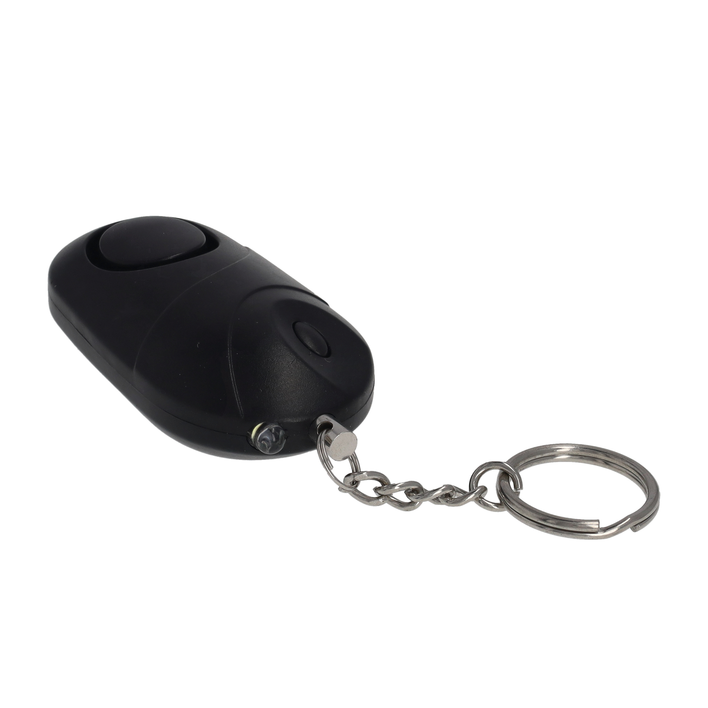 Mobiler Taschen Alarm (135db) Personen Alarmanlage Alarmsirene mit LED und Schlüssel Anhänger - Schwarz