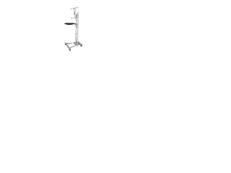 Neomounts PLASMA-M1800E - Vogn med hjul - for fladt panel/AV-udstyr - sølv - skærmstørrelse: 27