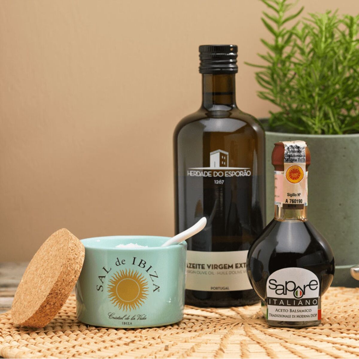 IBIZA Fleur De Sel, natursalt i keramikkkrukke